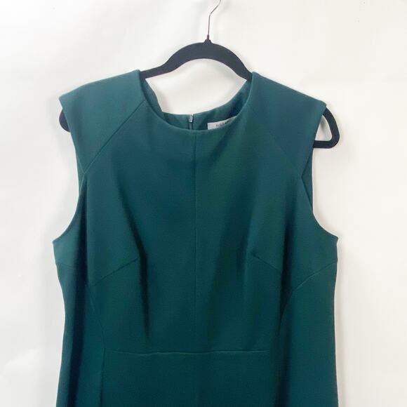MM. LaFleur Katie Dress Sheath Midi Sleeveless Teal Green Womens Plus 1X Career - Picture 3 of 8